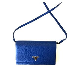 Prada wallet with detachable shoulder strap